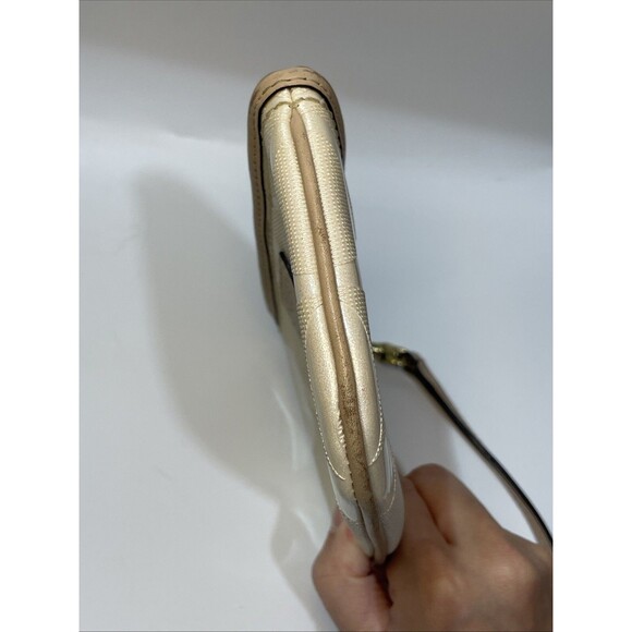 Lot of 2 Coach Tan Gray Signature Canvas Leather Wristlet Wallet Signature - Picture 8 of 16